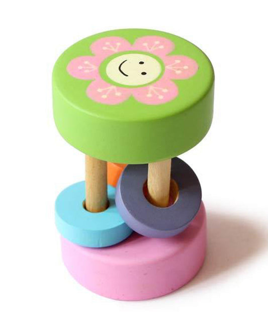 Shumee Sunny Wooden Rattle Toy-Smooth Edges & Non Toxic-Assorted-For Infants