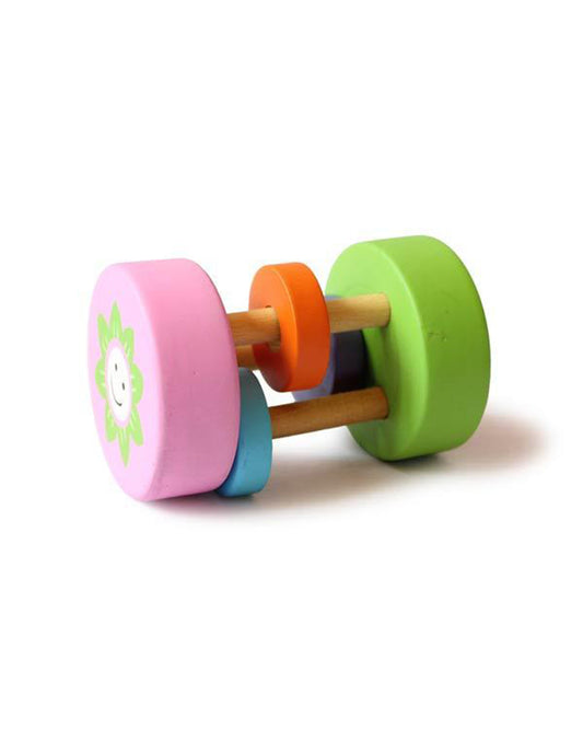 Shumee Sunny Wooden Rattle Toy-Smooth Edges & Non Toxic-Assorted-For Infants