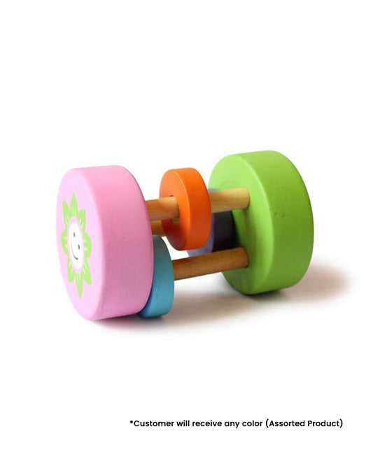Shumee Sunny Wooden Rattle Toy-Smooth Edges & Non Toxic-Assorted-For Infants