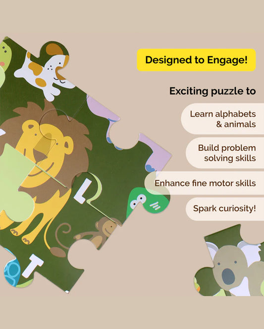Shumee Animal Alphabet Puzzle-30 Pieces-Learning & Educational Toys-24M+
