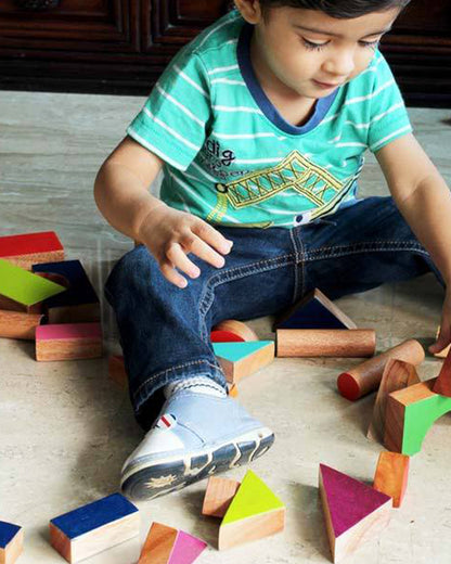 Shumee Wooden Chalk-O-Blocks-With 26 Multishape Blocks-Shape Sorter & Stacker-Learning & Educational Toys-12M+