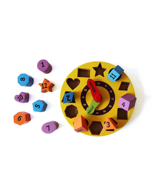 Shumee Wooden Shape Sorting Clock-Shape Sorter & Stacker-Learning & Educational Toys-12M+