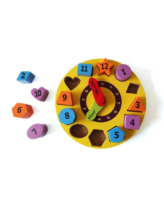 Shumee Wooden Shape Sorting Clock-Shape Sorter & Stacker-Learning & Educational Toys-12M+