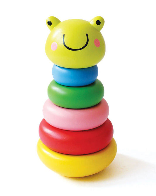 Shumee Frog Wooden Rainbow Stacker-Shape Sorter & Stacker-Learning & Educational Toys-12M+