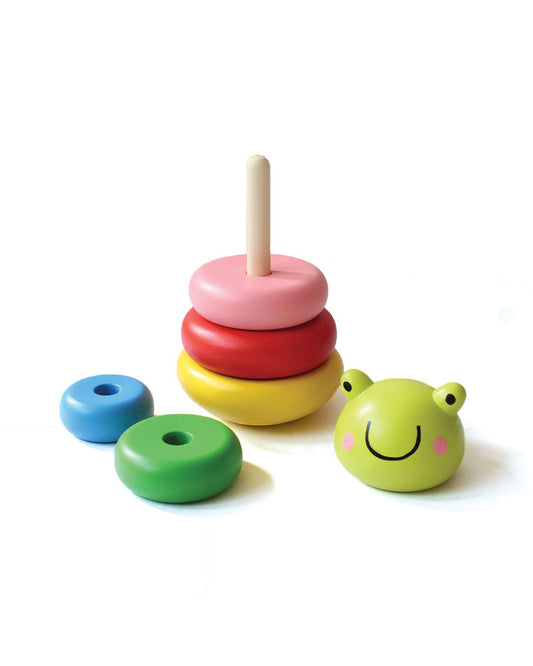 Shumee Frog Wooden Rainbow Stacker-Shape Sorter & Stacker-Learning & Educational Toys-12M+