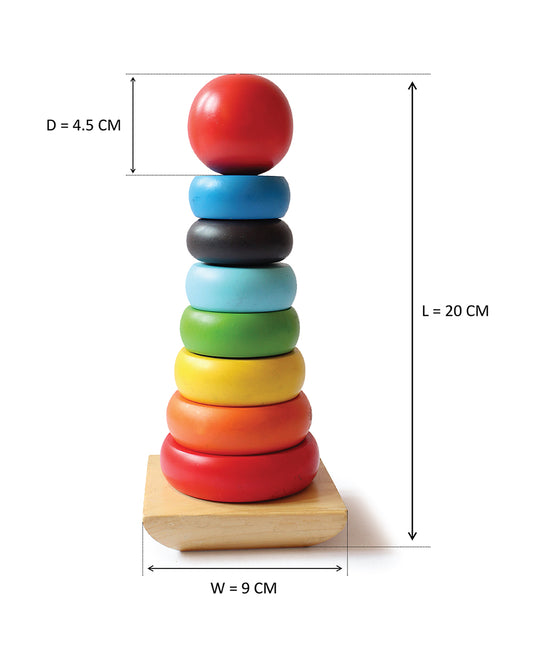 Shumee Wooden Stacker Rings-Shape Sorter & Stacker-Learning & Educational Toys-12M+