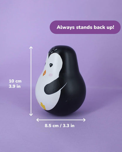 Shumee Penguin Roly Poly Wooden Musical Toy-12M+