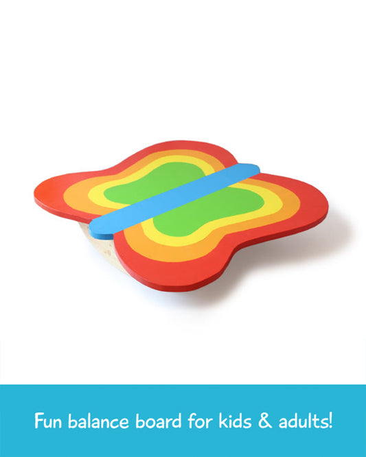 Shumee Butterfly Wooden Balance Board-Builds Confidence & Strengthens Muscles-Indoor Toy-12M+
