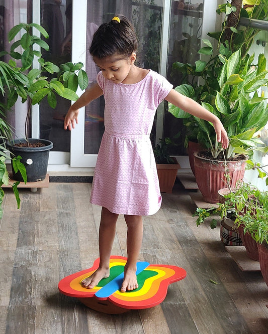 Shumee Butterfly Wooden Balance Board-Builds Confidence & Strengthens Muscles-Indoor Toy-12M+