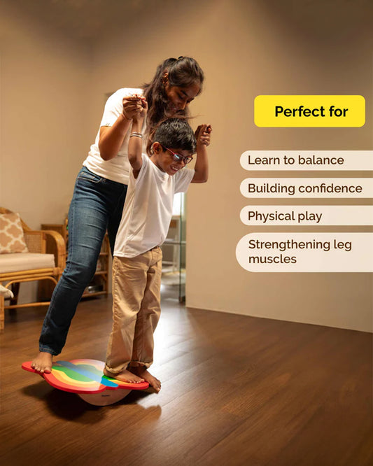 Shumee Butterfly Wooden Balance Board-Builds Confidence & Strengthens Muscles-Indoor Toy-12M+