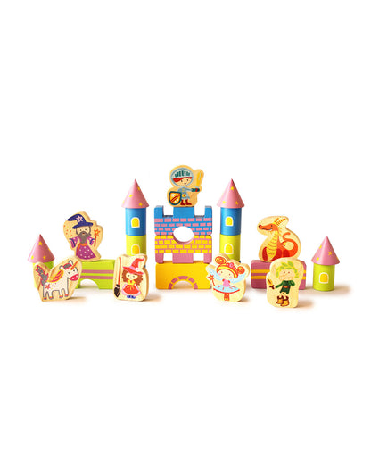 Shumee Starry Castle & Fantasy Characters Wooden Blocks-Pretend & Play Toy-24M+