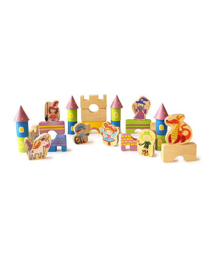 Shumee Starry Castle & Fantasy Characters Wooden Blocks-Pretend & Play Toy-24M+