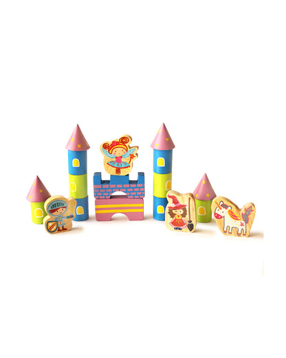 Shumee Starry Castle & Fantasy Characters Wooden Blocks-Pretend & Play Toy-24M+