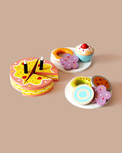 Shumee Wooden Dessert Set-Pretend & Play Toy-24M+