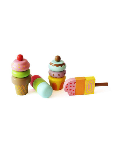 Shumee Wooden Ice Cream Magnetic Set-Pretend & Play Toy-24M+