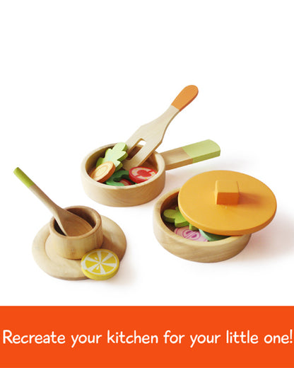 Shumee Lil Chef'S Wooden Cooking Set-Pretend & Play Toy-24M+