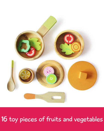 Shumee Lil Chef'S Wooden Cooking Set-Pretend & Play Toy-24M+