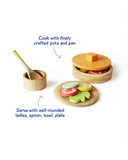 Shumee Lil Chef'S Wooden Cooking Set-Pretend & Play Toy-24M+