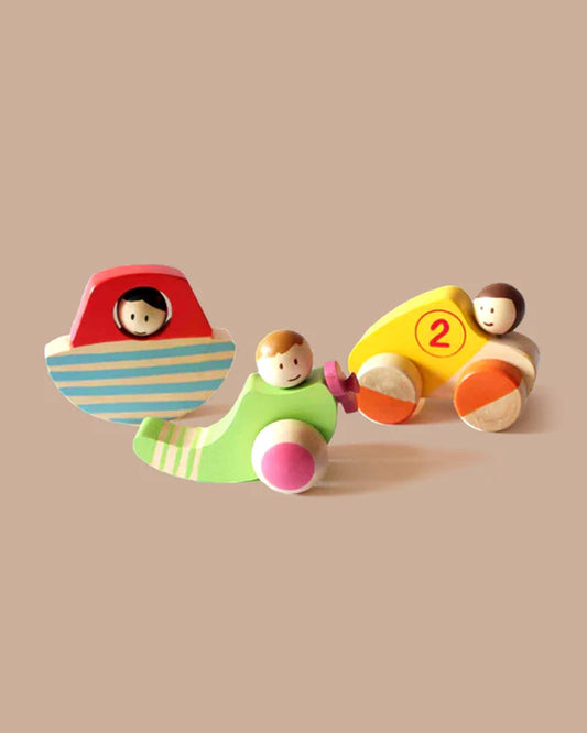 Shumee Wooden Vehicles Set Of 3-Pretend & Play Toy-24M+
