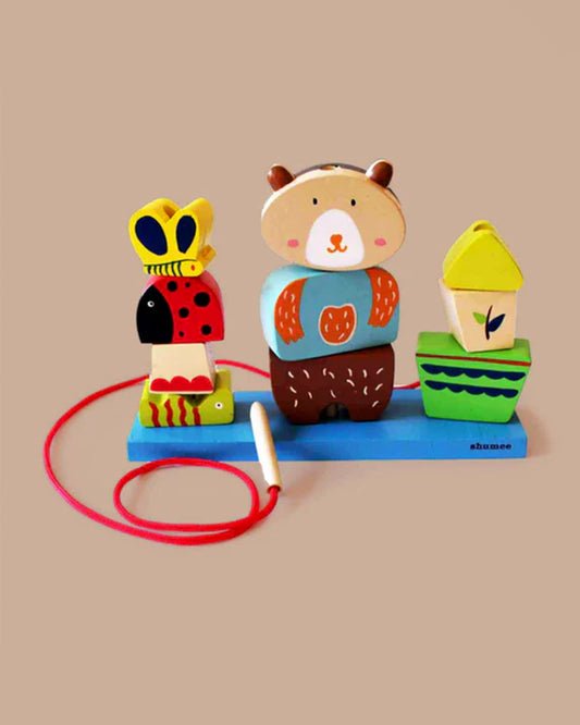 Shumee Wooden Jungle Pegging/Lacing-Pretend & Play Toy-24M+