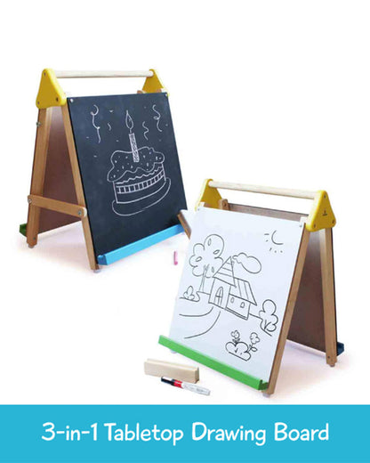 Shumee Wooden Table-Top 3-In-1 Art & Craft Kit-18M+