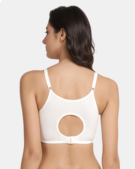 Inner Sense Feeding Bras-Neutral Combo Set-Black, White & Skin-Wire Free & Non Padded-Front Clasps-Full Coverage-Pack of 3