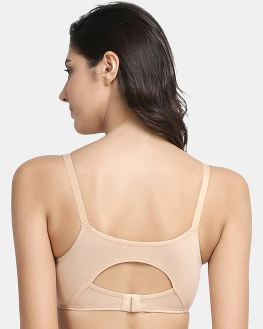 Inner Sense Organic Cotton Sleeping Bra-Skin-Non Padded-Wire Free & High Coverage-Anti Fungal & Anti Odour-For Nursing