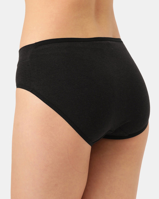 Inner Sense V-Band Maternity Panties Combo Set-Organic Cotton-Black & Skin-Pack of 2