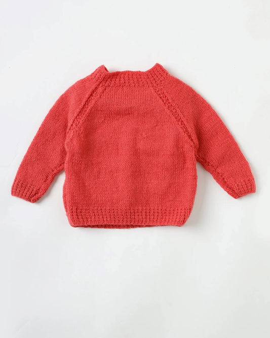 The Original Knit Pink Winter Wear Sweater-Knitted-Handmade-Yarn-For Infants