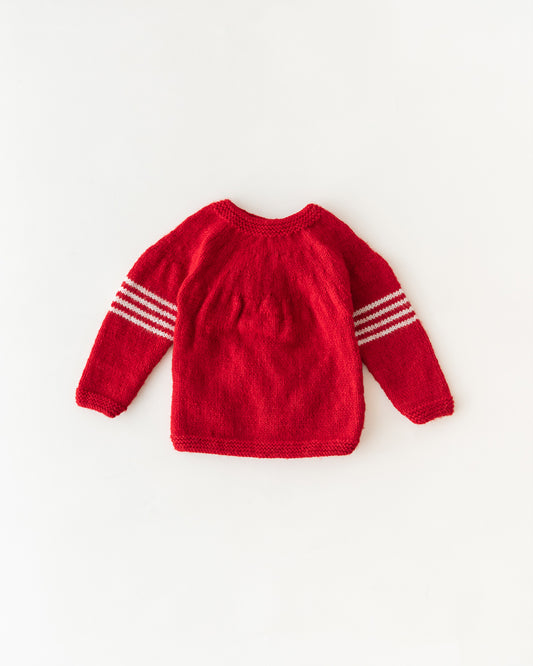 The Original Knit Maroon Winter Wear Sweater-Teddy Patch-Yarn-For Infants