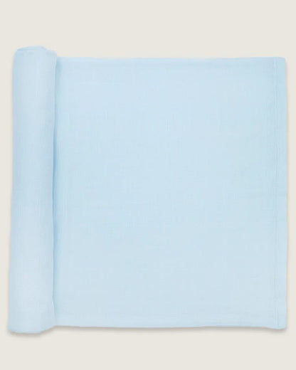 BabyCo Organics Solid Colour Baby Bath Towel-100% Soft And Breathable Cotton-Blue