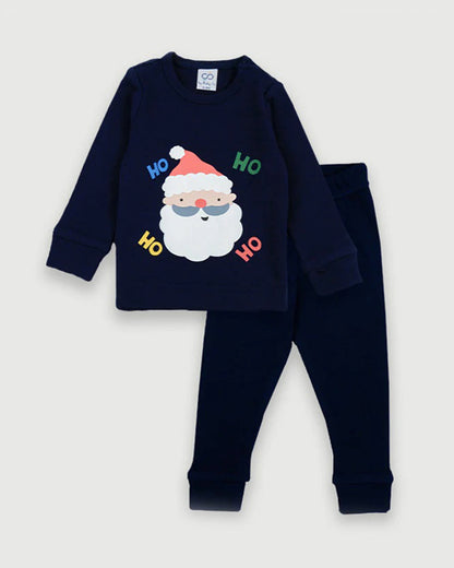 BabyCo Organics Navy Blue Dark December Pajama set-Cotton-For Infants