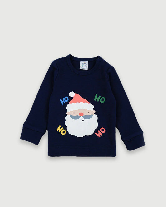 BabyCo Organics Navy Blue Dark December Pajama set-Cotton-For Infants