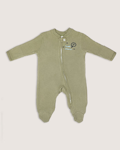 BabyCo Organics Olive Sweet Dreams Footie Sleepsuit-Cotton-For Infants