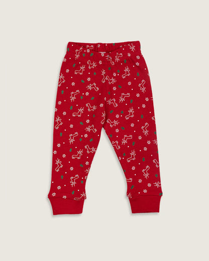 BabyCo Organics Red Dear Reindeer Pajama set-Cotton-For Infants