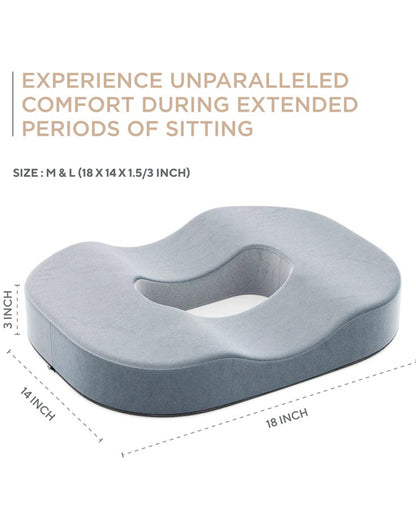 Fovera Pregnancy Pillow-Orthopedic Donut Seat Cushion-Grey-Pregnancy Pain Relief-For Maternity