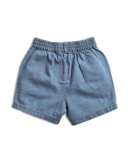 Tiny Twig Blue Denim Shorts-Boy-Organic Cotton-For Infants