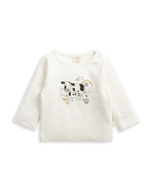 Tiny Twig White Farmer's Market T-shirt-Organic Cotton-For Infants