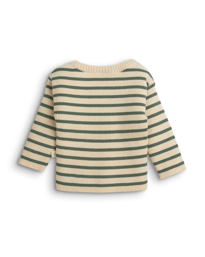 Tiny Twig Brown Agave Stripes T-Shirt-Organic Cotton-For Infants