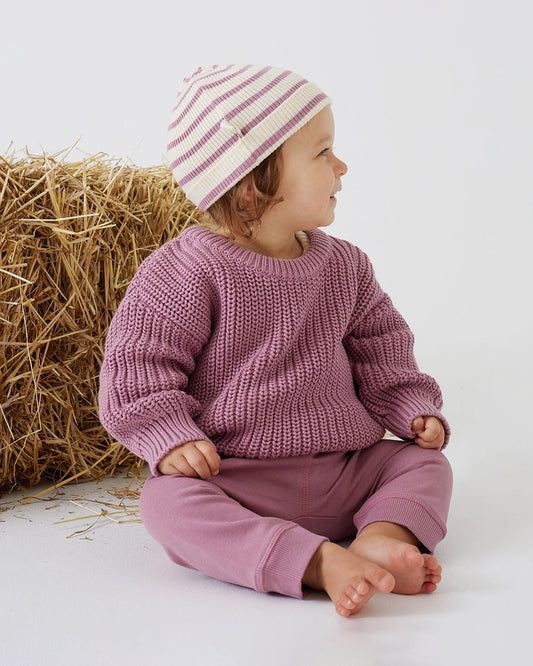 Tiny Twig Rose Knitted Chunky Jumper-Winter Wear Sweater-Organic Cotton-For Infants