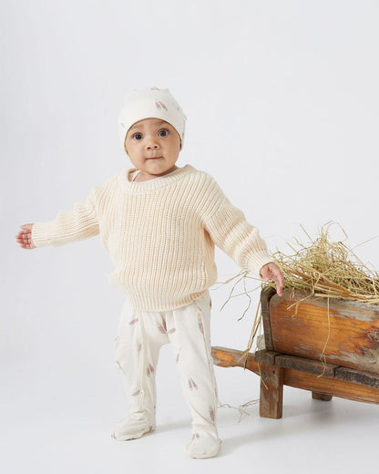 Tiny Twig Birch Knitted Chunky Jumper-Winter Wear Sweater-Organic Cotton-For Infants