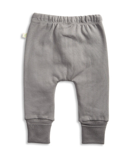 Tiny Twig Soft Grey Solid Jogger-Organic Cotton-For Infants