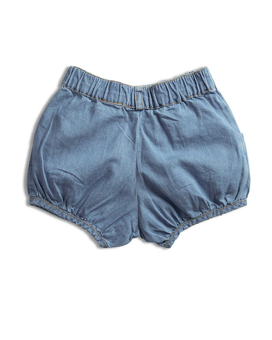 Tiny Twig Blue Denim Shorts-Girl-Organic Cotton-For Infants