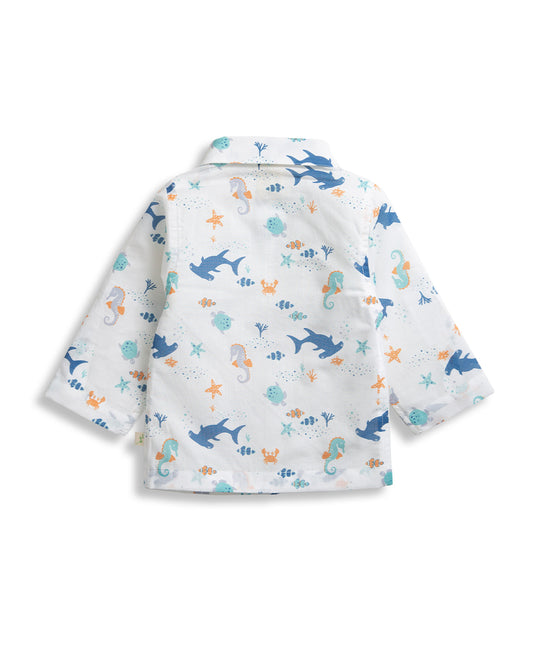 Tiny Twig White Shoreside Shirt-Organic Cotton-For Infants