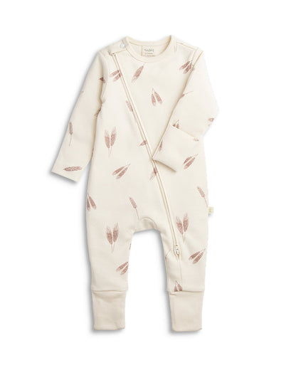 Tiny Twig Pink & White Windmill Diagonal Zipsuit-Onesie-Organic Cotton-Pack Of 2-For Infants