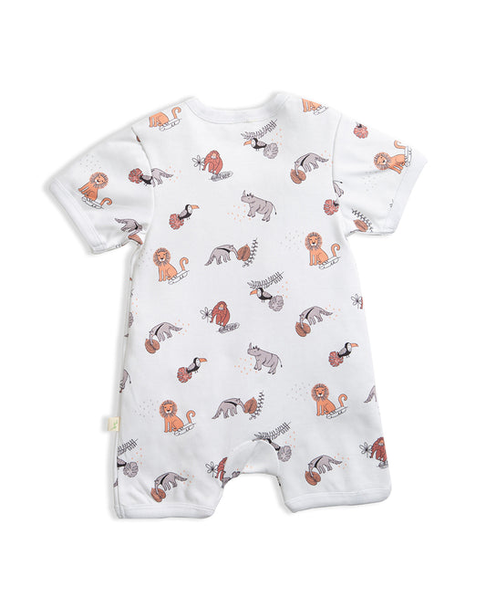 Tiny Twig White Romper-Printed-Organic Cotton-Pack Of 2-For Infants