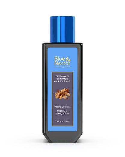 Blue Nectar Devtvakadi Cinnamon Ayurvedic Pain Relief Oil-For Body, Back, Knee and Legs-Pregnancy Safe