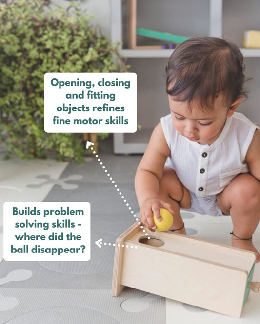 Curious Cub Montessori Box-9M+-Pack of 9 Montessori Toys-Encourages Baby’s Development-Learning & Educational Wooden Toys-Gift Set