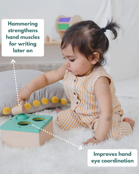 Curious Cub Montessori Box-13M+-Pack of 9 Montessori Toys-Encourages Baby’s Development-Learning & Educational Wooden Toys-Gift Set