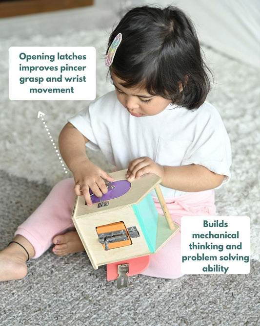 Curious Cub Montessori Box-21M+-Pack of 9 Montessori Toys-Encourages Baby’s Development-Learning & Educational Wooden Toys-Gift Set